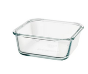 IKEA 365+ Food container, square/glass, 20 oz