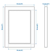 IKEA FISKBO Frame, white, 4x6 "