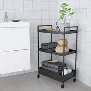 IKEA NISSAFORS TROLLEY - BLACK - 50.5X30X83CM In Pakistan Just e-Store