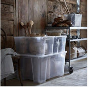 IKEA SAMLA Box With Lid Transparent- 57x39x28 cm/45 l In Pakistan Just e-Store