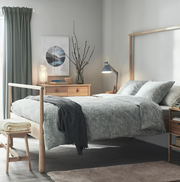 just ikea TRÄDKRASSULA Duvet Cover and Pillowcase - White/Blue - 150x200/50x80 cm ikea in pakistan